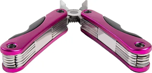 Vista 4 de The Original Pink Box Multiherramienta 14 en 1, rosa Cuerpo de aluminio con herramientas versátiles de acero inoxidable, perfecto para bricolaje