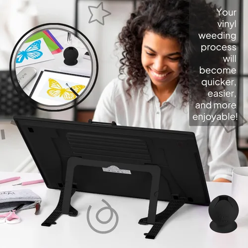 Vista 6 de iVyne Berry Suctioned Vinyl Weeding Scrap Collector & Holder para herramientas de deshierbe para vinilo - Negro