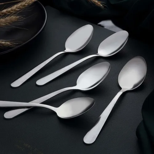 Vista 5 de Unokit Juego de 24 cucharas de té – Cuchara de acero inoxidable de 6.7 pulgadas, postre, mesa, cucharas de cubiertos solo para el hogar, cocina
