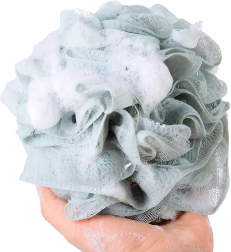Vista 3 de Esponjas de baño, esponja de ducha para exfoliación corporal (1 pieza, marrón)