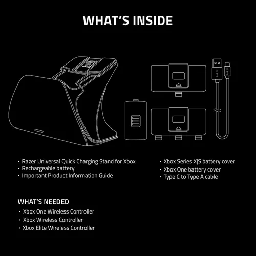Vista 7 de Razer Universal Quick Charging Stand for Xbox Series XS Magnetic Secure Charging - Perfectly Matches Xbox Wireless Controllers - USB Powered