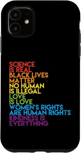 Vista 8 de Science is Real Black Lives Matter Rainbow LGBT Pride Gift Case for iPhone 17