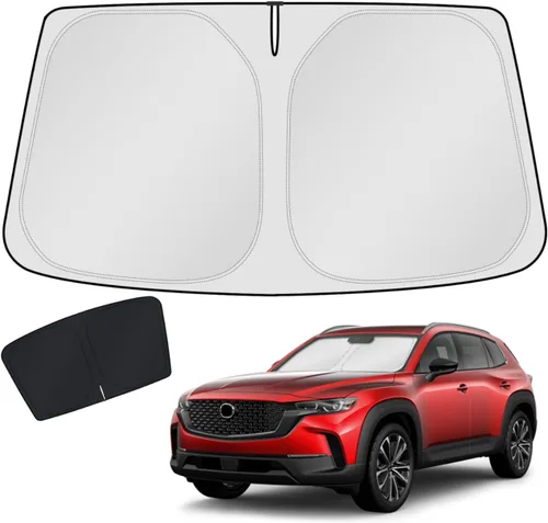 Vista 188 de KUST Parasol para parabrisas para Volkswagen VW Taos 2022-2025 2026, accesorios para ventana, protector de visera solar, plegable, bloquea los rayos