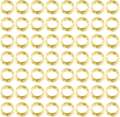 Vista 7 de Hortsun 20 Packs Fairy Lights Battery Operated 3 Speed Modes, 7 Ft/ 2 M 20 LED Battery String Mini Waterproof Wire Twinkle Lights Bulk for Wedding