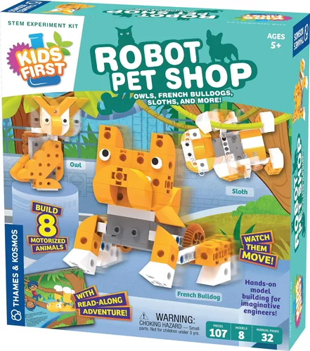 Vista 12 de Thames & Kosmos Fábrica de Robots para Niños: Kit de Experimentos STEM de Robots Raros, Desajustados y Rebeldes Construcción de Modelos Prácticos