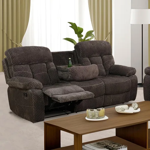 Vista 27 de Juego de sofá reclinable para muebles de sala de estar, juego de sofá y silla reclinable de pana verde, tela manual, sofá reclinable de 3 plazas