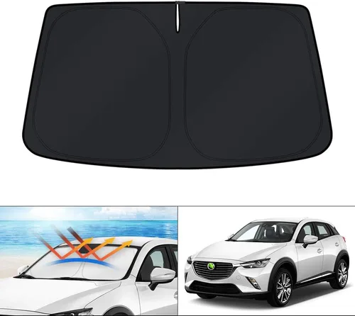 Vista 48 de KUST Parasol para parabrisas para Ford Escape 2020-2025 2026, accesorio personalizado, protector de ventana plegable, bloquea los rayos UV, visera