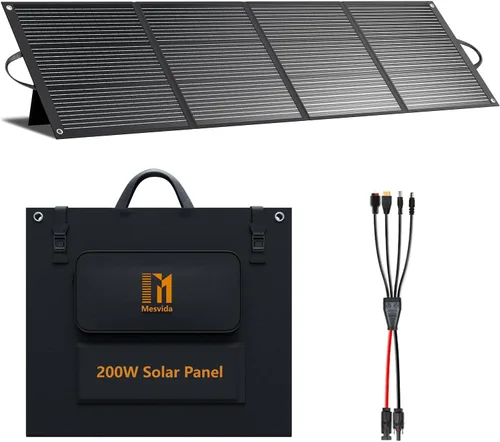 Vista 13 de Cargador solar portátil de 30 W, panel solar plegable con USB C y USB A 18 V MC4 DC para camping, mochilero, viajes, carga rápida para iPhone, LG