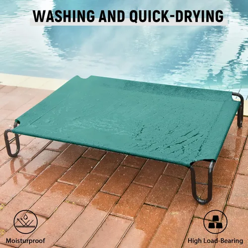 Vista 6 de pettycare Cama elevada para perros para exteriores, camas para perros medianos, cama elevada impermeable para perros, fácil de montar, cama elevada