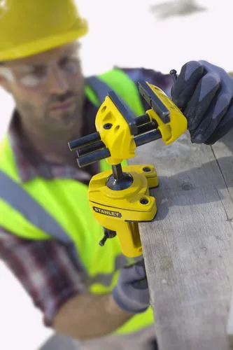 Vista 16 de Stanley 1-83-069 MaxSteel, Banco de tornillo para pasatiempos, con múltiples ángulos, color amarillo/negro