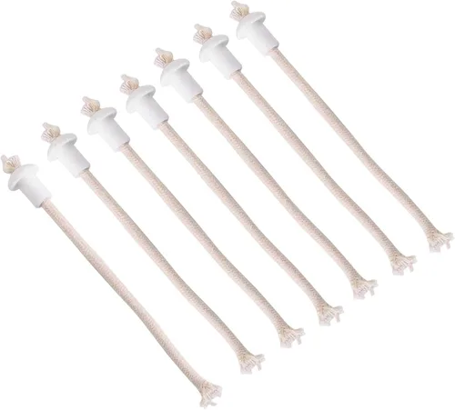 Kit de mecha de lámpara de aceite con 7 soportes de cerámica, juego de repuesto de mecha de lámpara de queroseno para conversión de linterna de