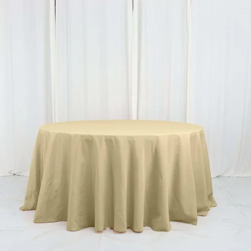 Vista 74 de Efavormart - Mantel redondo de poliéster para banquetes de boda, 90 pulgadas, color marfil