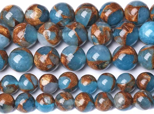 Vista 102 de 4MM 88 piezas de cuentas sueltas de piedra natural verde turquesa africana para hacer pulseras y collares de bricolaje