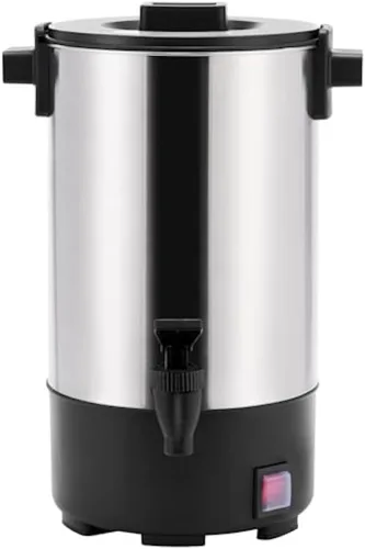 Vista 13 de SYBO Cafetera de percolado de acero inoxidable de grado comercial Urna de agua caliente para catering, 30 tazas, 4.5L, gris