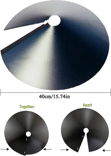 Vista 2 de Deflector envolvente de ardilla para poste de comedero de pájaros, protector único de 16 pulgadas, protege los comederos colgantes para pájaros