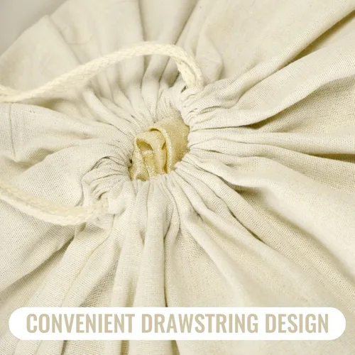 Vista 3 de Remagr 4 bolsas de lona de 28 x 36 pulgadas, grandes de algodón con cordón, forro de cesta resistente, lavable, ropa sucia para el hogar