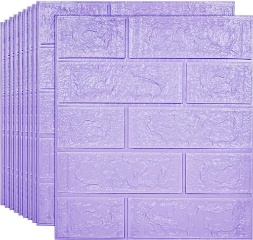 Vista 8 de 10 paneles de pared 3D plateados, cobertura de 14.5 pies cuadrados, adhesivo imprimible con paneles de pared de espuma de polietileno autoadhesivos