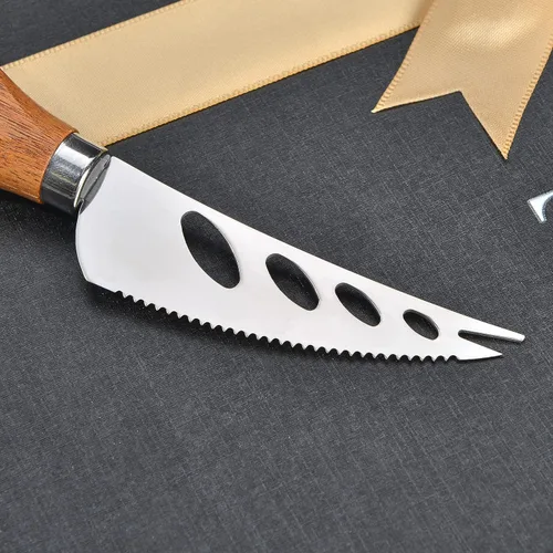 Vista 4 de generik ZIGACH - Juego de 6 cuchillos para queso, acero inoxidable, accesorios de queso, cuchillos, cortar, rebanar, afeitar, extender todo