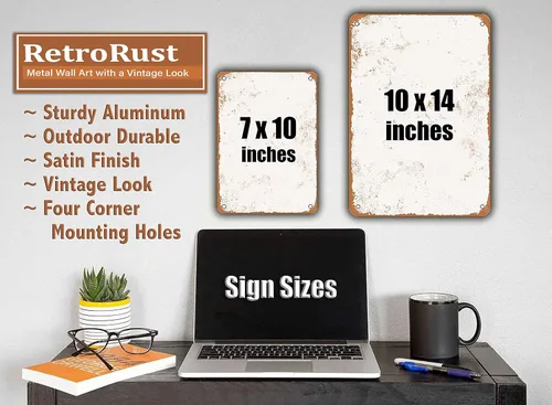 Vista 2 de 7 x 10 METAL SIGN - Texas Postcard - The Alamo and courtyard, San Antonio, Texas .j - Vintage Rusty Look