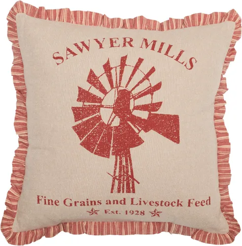 Vista 19 de VHC Brands Sawyer Mill - Almohada decorativa familiar azul para sofá, sofá o cama, 14 x 22 pulgadas
