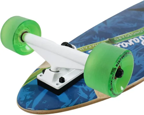 Vista 2 de Paradise Longboard Pintail Complete Cruiser Skateboard, Panda, 9.75 x 41 pulgadas