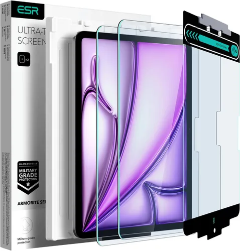 Vista 11 de ESR Protector de pantalla para iPad Pro de 11 pulgadas (2022/2021/2020/2018), protector de pantalla para iPad Air 5/4, película de vidrio templado