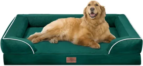 Vista 38 de Comfort Expression - Cama ortopédica para perros medianos de 30x20 pulgadas, cama impermeable de espuma de huevera para mascotas medianas