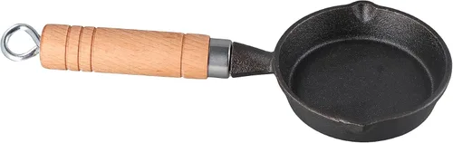 Leadigol Mini sartén, sartén de hierro fundido antiadherente para huevos, gas, camping, hogar, cocina, pequeña sartén para tortilla