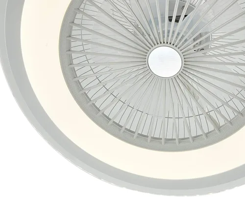 Vista 7 de US DELIVER - Candelabro LED con ventilador de techo, 36 W, iluminación de techo, regulable con control remoto, velocidad de viento ajustable