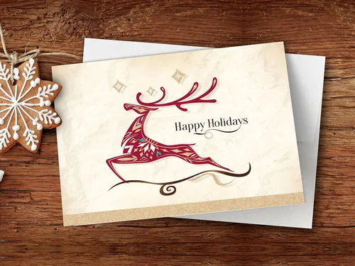 Vista 3 de Tarjetas de Navidad, tarjetas navideñas - One Jade Lane - Maravilla navideña, 5 x 7, stock pesado, juego de 18 tarjetas y sobres, tarjetas