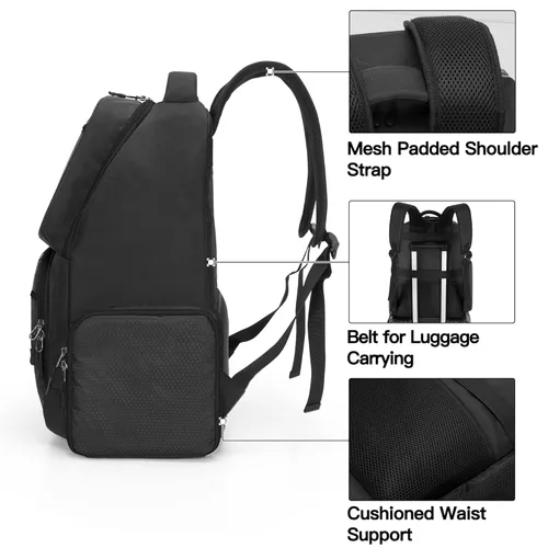 Vista 3 de Trunab Travel Backpack Compatible with Xbox Series X Carrying Case Game Storage Bag with Inner Divider for Xbox XS Console, Multiple Pockets for