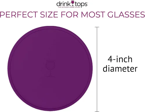 Vista 6 de Drink Tops Tap and Seal - Cubierta para vaso de bebida al aire libre, succiona suavemente a los vasos para mantener las partículas fuera y reducir