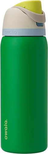 Vista 44 de Owala FreeSip - Botella de agua aislada de acero inoxidable con popote para deportes y viajes, sin BPA, 24 onzas, marea brumosa