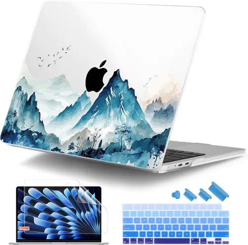 Vista 16 de DONGKE Funda compatible con M4 MacBook Air de 15 pulgadas 2025 2024 2023 A3241 A3114 A2941 M3 M2 Pantalla Liquid Retina Touch ID, funda rígida