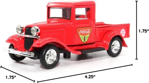 Vista 9 de Coca-Cola Diecast coleccionable 1934 Ford Pick-Up 'Refresh Your Guests' 1:43 Modelo a escala fundida a presión 443031 Fundido a presión