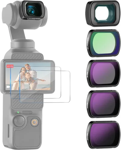 Vista 20 de NEEWER Juego de Filtro ND Magnético Compatible con DJI Osmo Pocket 3 Combo de Accesorios para Creadores, ND Variable ND2-32 de Neblina Negra