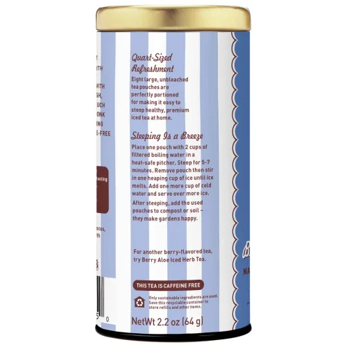 Vista 4 de The Republic of Tea - Té helado de hibisco de arándanos, 8 bolsas de té, té de hierbas, sin cafeína