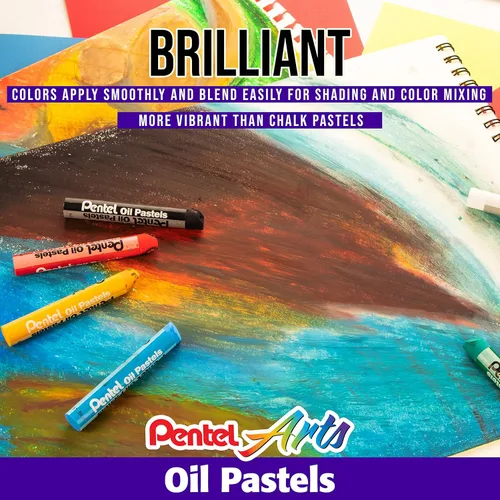Vista 3 de Pentel PHN50 - Juego de pastel al óleo con estuche de transporte, juego de 45 colores, surtido, 50