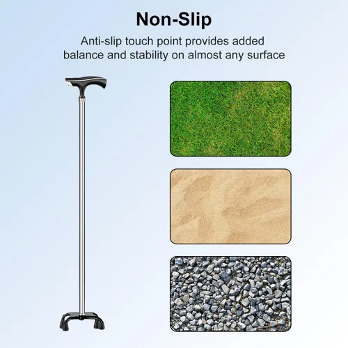Vista 4 de supregear Puntas de bastón cuádruple de 1/2 pulgada (juego de 8), almohadilla de goma de repuesto resistente, accesorios antideslizantes y duraderos