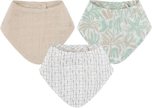 Vista 15 de Crane Baby Soft Baby Bib Set, 100% Cotton Muslin Baby Bibs, Soft and Absorbent Drool Bib For Babies