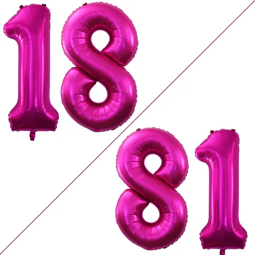 Vista 404 de GOER Globos con el número 80 para decoraciones de fiesta de cumpleaños número 80, globos de helio de aluminio jumbo de 42 pulgadas para 80 Oro rosa