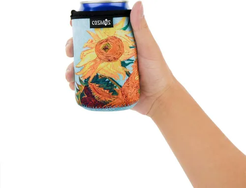 Vista 3 de CM Fundas aislantes de neopreno suave para latas de bebida y cerveza estándar de 12 onzas líquidas