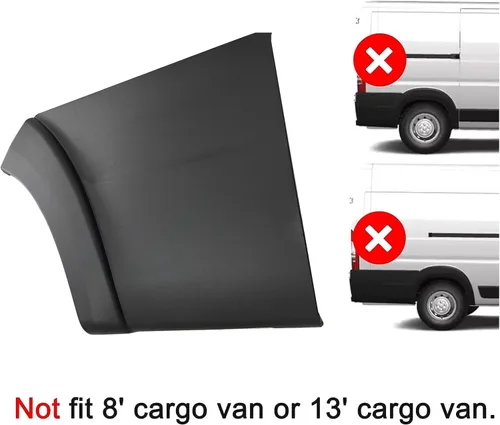 Vista 3 de Cubierta de moldura de panel lateral compatible con Ram ProMaster 1500 2500 3500 Cargo Van estándar (para cuerpo corto no modelo extendido) 2014