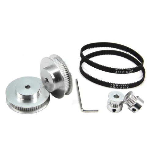 Vista 19 de Zeberoxyz Juego de 2 poleas de sincronización de aluminio GT2 de 20 y 30 dientes, 0.197 in de diámetro con 2 unidades de longitud de 7.874 in