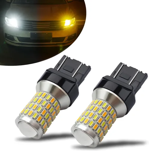 Vista 10 de iBrightstar Bombillas LED Super Bright 1157 2057 2357 7528 BAY15D P21/5W Switchback con proyector de repuesto para luces de circulación diurna/DRL