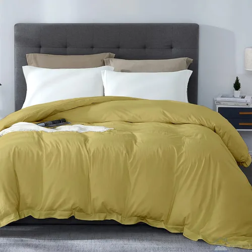 Vista 27 de SLEEP-NEST Funda de edredón individual de 68 x 90 pulgadas, 1 pieza, 100% algodón, suave y transpirable, ropa de cama individual, cierre