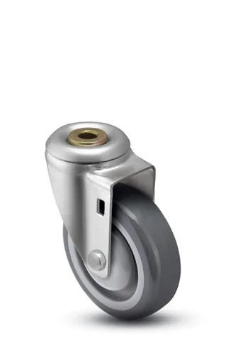 Rueda giratoria hueca de 5" x 1-1/4" | Rueda de poliuretano | Capacidad de 350 libras