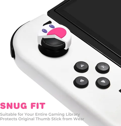 Vista 3 de FUNLAB - Tapas de palanca de mando para pulgar compatibles con Nintendo SwitchOLEDLite Pokemon Controller Accesorios, bonita funda de silicona