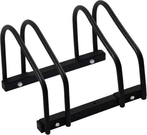 Vista 9 de WALMANN Soporte para bicicleta de piso para 2 bicicletas, soporte de estacionamiento para bicicletas, soporte de almacenamiento para bicicletas