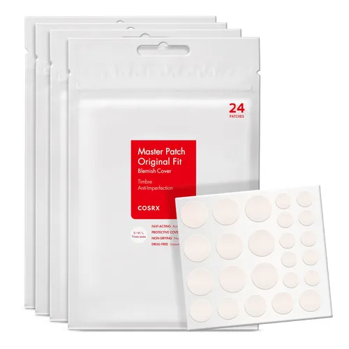 Vista 8 de COSRX - Parche para acné, hidrocoloide absorbente, original, 3 tamaños, parches para cubrir imperfecciones y espinillas, pegatinas para manchas